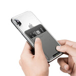 Phone Card Holder Silicone Adhesive Bottom-Access Slot