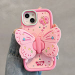 Phone Case 3D Butterfly Shockproof Built-In Kickstand