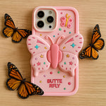 Phone Case 3D Butterfly Shockproof Built-In Kickstand
