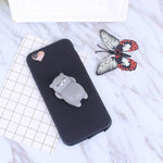 Phone Case 3D Cat Design Multiple iPhone Models Colors