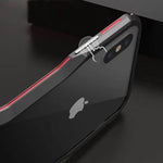 Phone Case Aluminum Frame Clear Back Wireless Charging