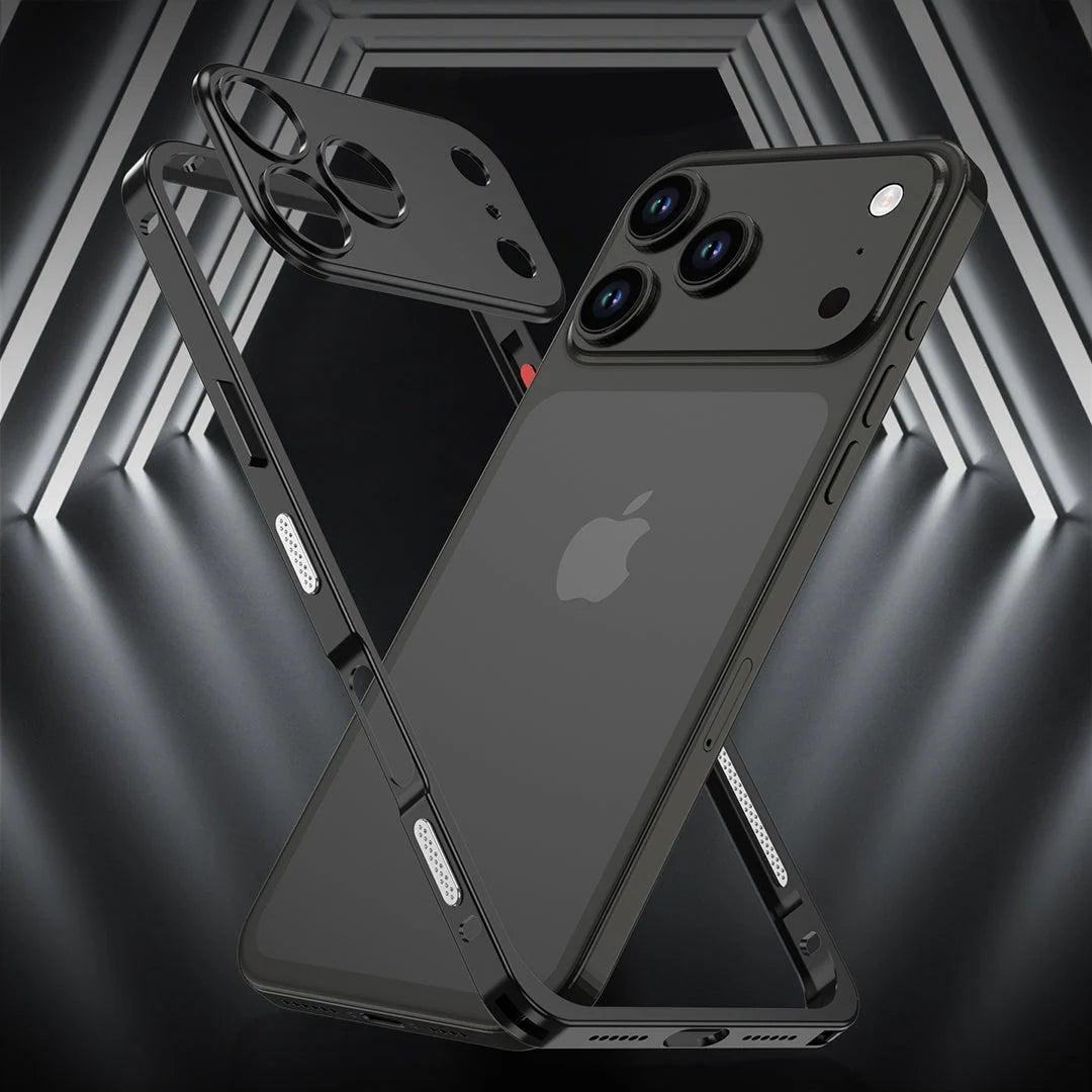 Phone Case Aluminum Frame Shockproof MagSafe Compatible