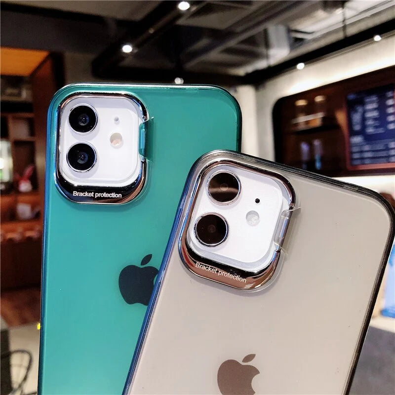 Phone Case Clear Acrylic Impact-Resistant Soft Bumper