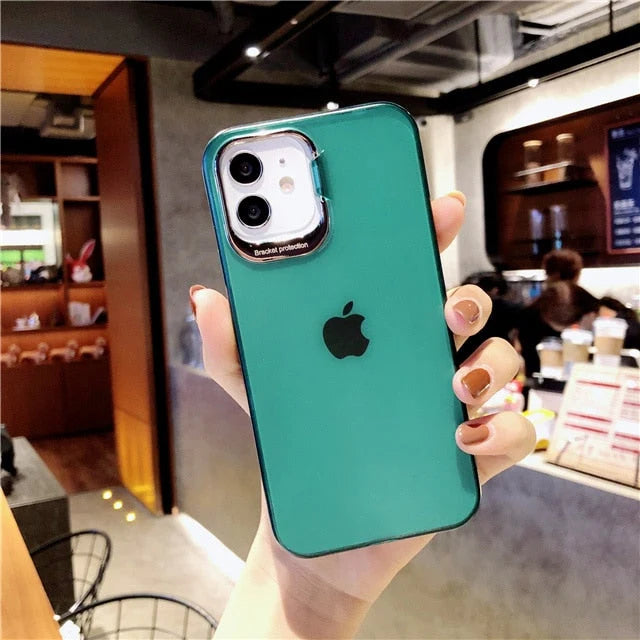 Phone Case Clear Acrylic Impact-Resistant Soft Bumper