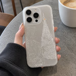 Phone Case Clear Christmas Tree Design & Snow Details
