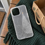 Phone Case Clear Christmas Tree Design & Snow Details