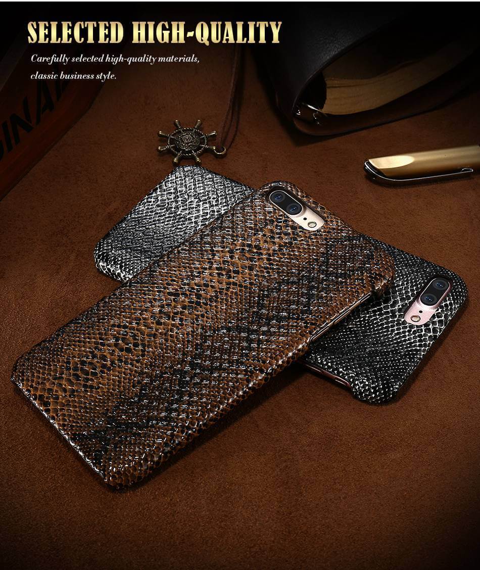 Phone Case Crocodile & Snake Pattern Slim PU Leather Dirt-Resistant