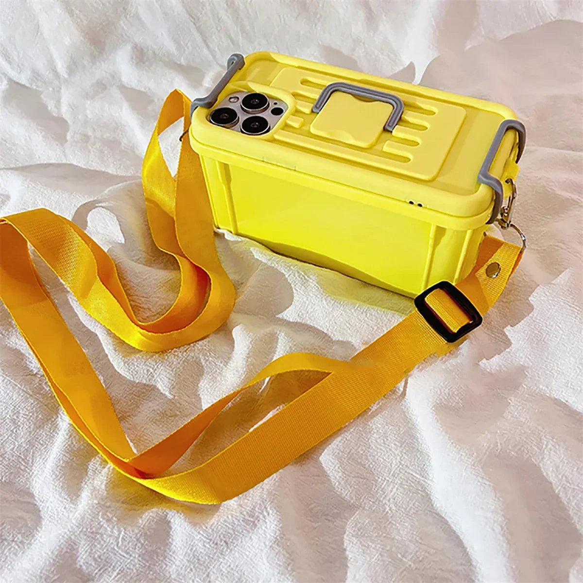 Phone Case Crossbody Silicone Detachable Lanyard Compact Storage