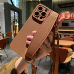 Phone Case Detachable Crossbody & Wrist Strap Water-Resistant Protection