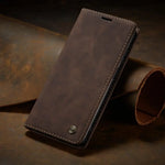 Phone Case Faux Leather Card Holder Foldable Stand