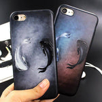 Phone Case Fish Pattern Impact-Resistant Matte Finish