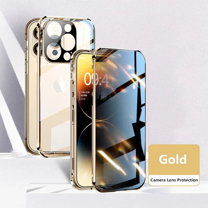 Phone Case Full-Coverage Privacy Screen Magnetic Closure