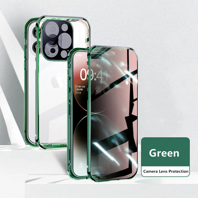 Phone Case Full-Coverage Privacy Screen Magnetic Closure
