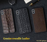 Phone Case Genuine Crocodile Leather Shock-Resistant Dirt-Resistant