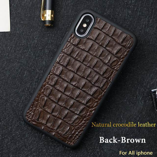 Phone Case Genuine Crocodile Leather Shock-Resistant Dirt-Resistant