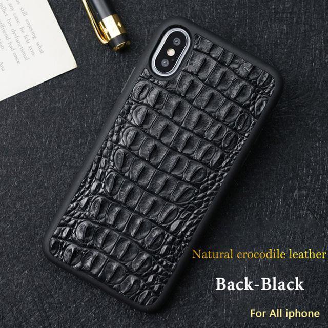 Phone Case Genuine Crocodile Leather Shock-Resistant Dirt-Resistant