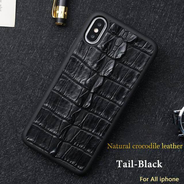 Phone Case Genuine Crocodile Leather Shock-Resistant Dirt-Resistant