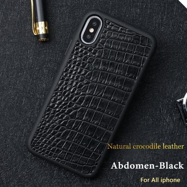 Phone Case Genuine Crocodile Leather Shock-Resistant Dirt-Resistant