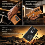 Phone Case Genuine Leather Adjustable Stand Magnetic Wireless Charging
