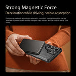 Phone Case Genuine Leather Adjustable Stand Magnetic Wireless Charging