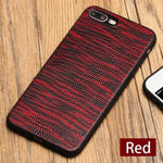 Phone Case Genuine Leather Lizard Texture Shock-Resistant