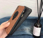 Phone Case Genuine Leather Skull Design Impact-Resistant