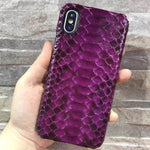 Phone Case Genuine Python Leather Textured for iPhone X