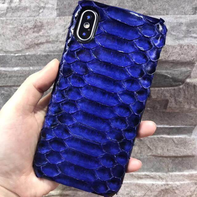 Phone Case Genuine Python Leather Textured for iPhone X