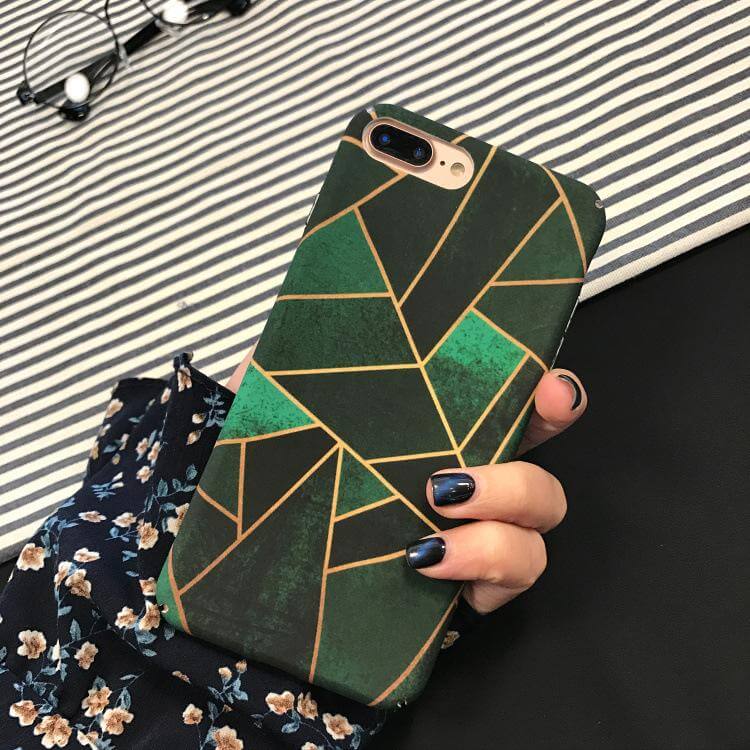 Phone Case Geometric Print Shock-Resistant Scratch-Resistant