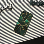 Phone Case Geometric Print Shock-Resistant Scratch-Resistant