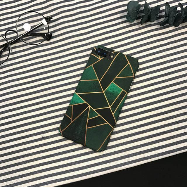 Phone Case Geometric Print Shock-Resistant Scratch-Resistant