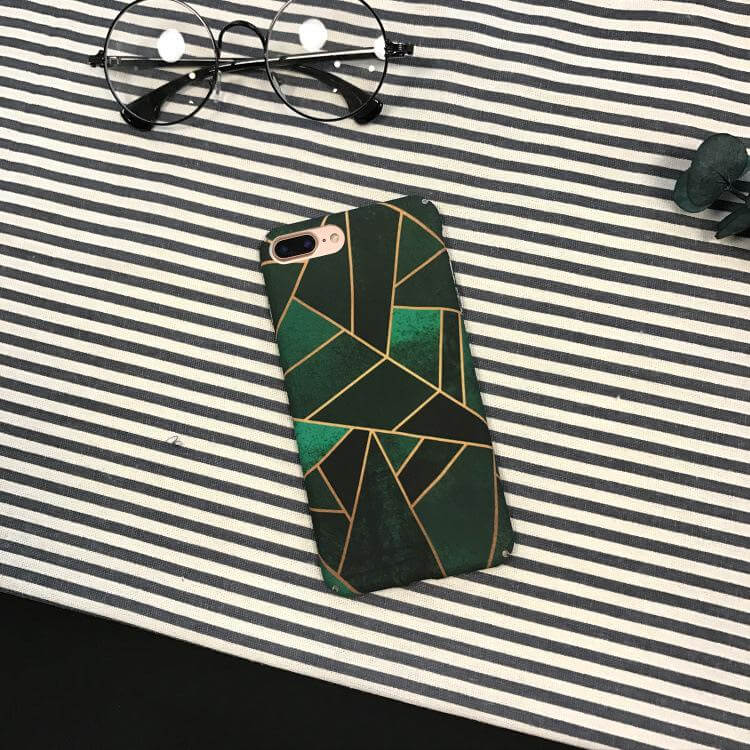 Phone Case Geometric Print Shock-Resistant Scratch-Resistant
