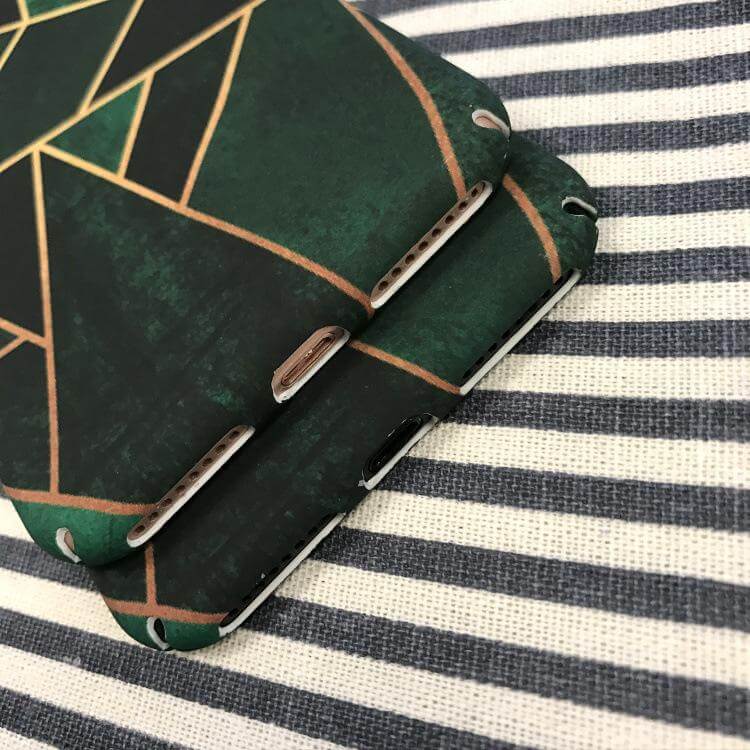 Phone Case Geometric Print Shock-Resistant Scratch-Resistant