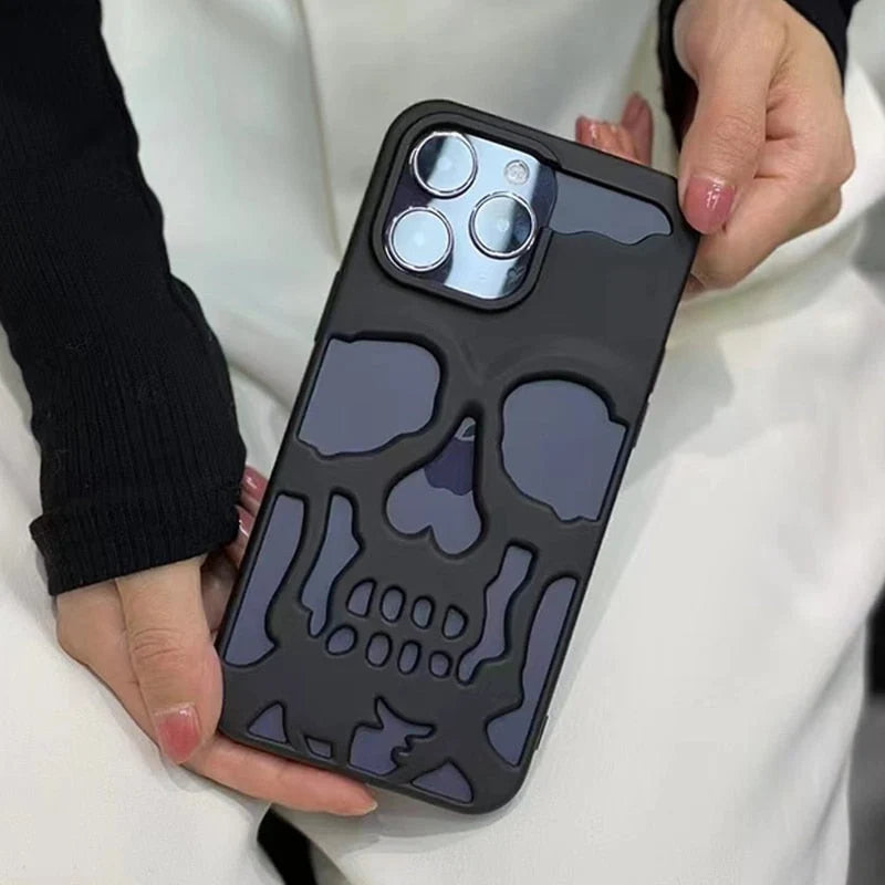 Phone Case Geometric Skull Design Scratch & Drop Protection