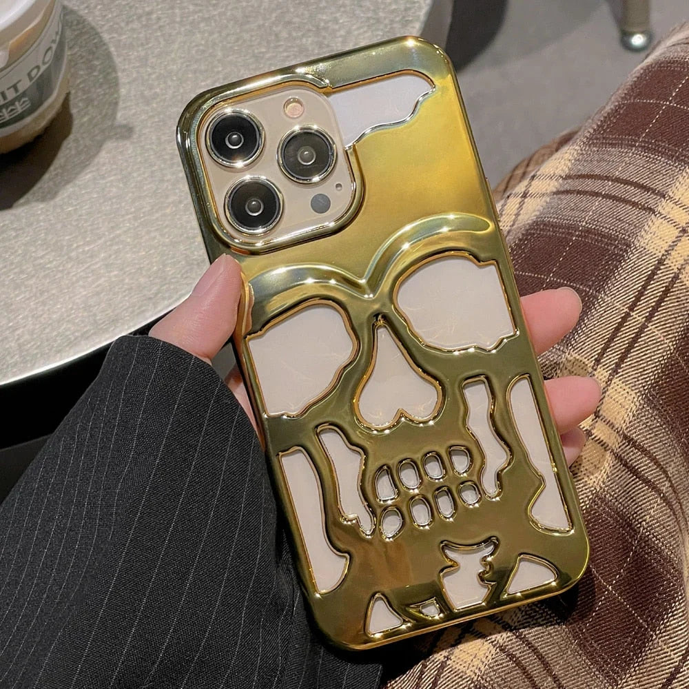 Phone Case Geometric Skull Design Scratch & Drop Protection
