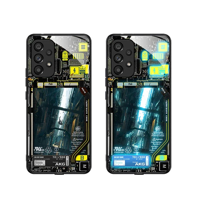 Phone Case LED Cyberpunk Design Scratch-Resistant Slim Protection