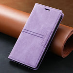 Phone Case Leather Magnetic Card Slots Foldable Stand
