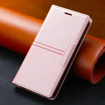 Phone Case Leather Magnetic Card Slots Foldable Stand