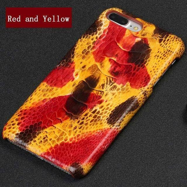 Phone Case Leather Ostrich-Pattern Design Multiple Color Options