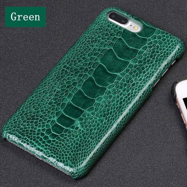 Phone Case Leather Ostrich-Pattern Design Multiple Color Options