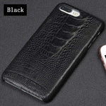 Phone Case Leather Ostrich-Pattern Design Multiple Color Options