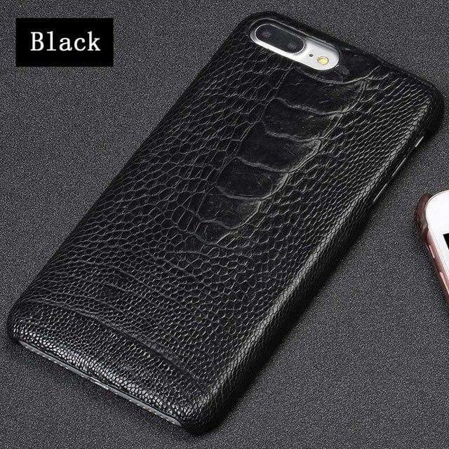 Phone Case Leather Ostrich-Pattern Design Multiple Color Options