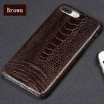 Phone Case Leather Ostrich-Pattern Design Multiple Color Options