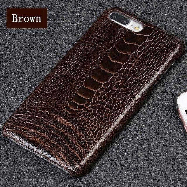 Phone Case Leather Ostrich-Pattern Design Multiple Color Options