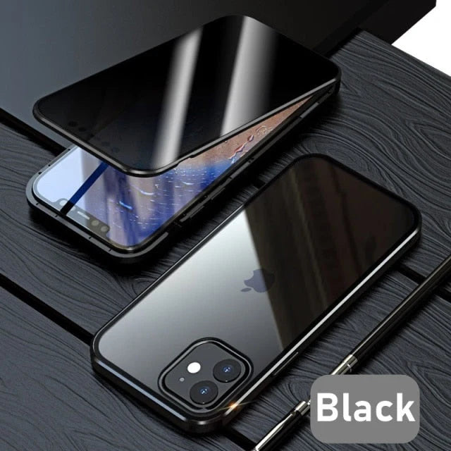 Phone Case Magnetic 9H Tempered Glass Full-Body Protection