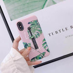 Phone Case Marble Pattern Ring Holder & Kickstand Shockproof Protection