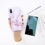 Phone Case Marble Pattern Shock-Resistant Soft TPU Full Cover