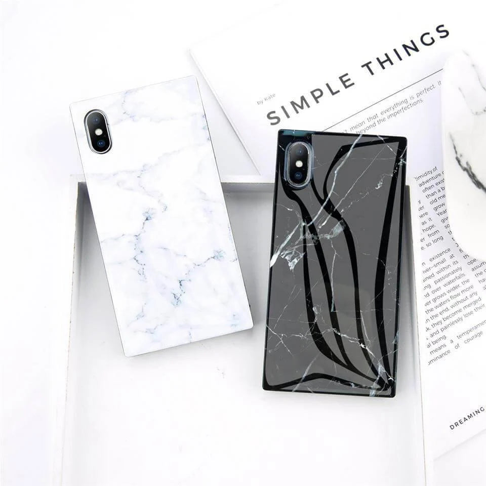 Phone Case Marble Pattern Shock-Resistant Soft TPU Full Cover