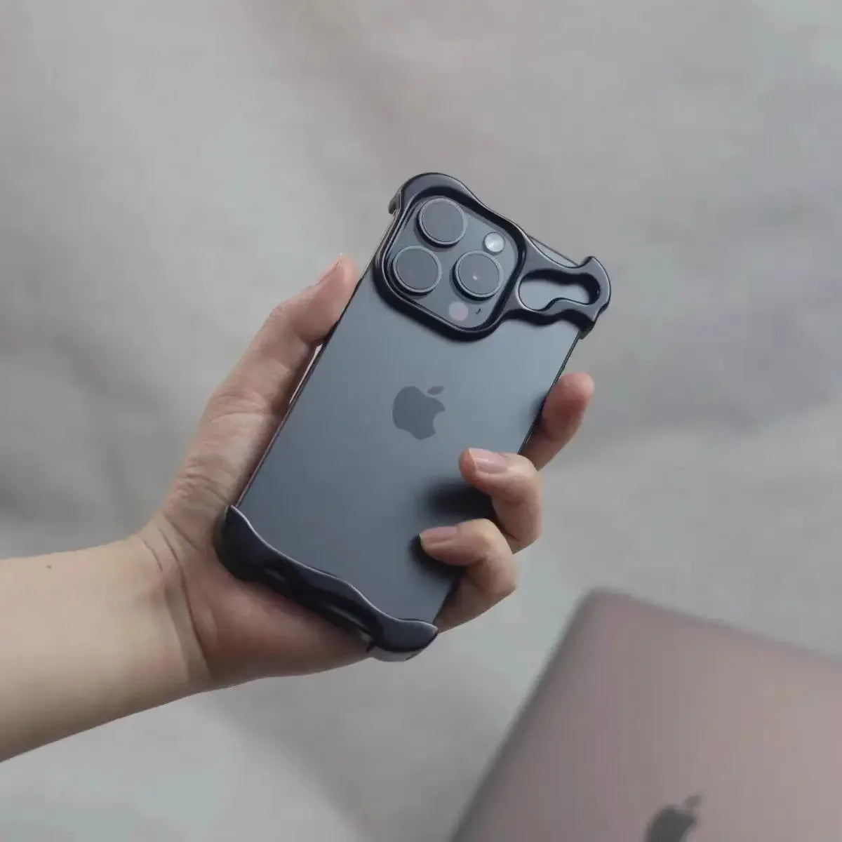 Phone Case Metal Bumper Non-Slip Grip Drop Protection