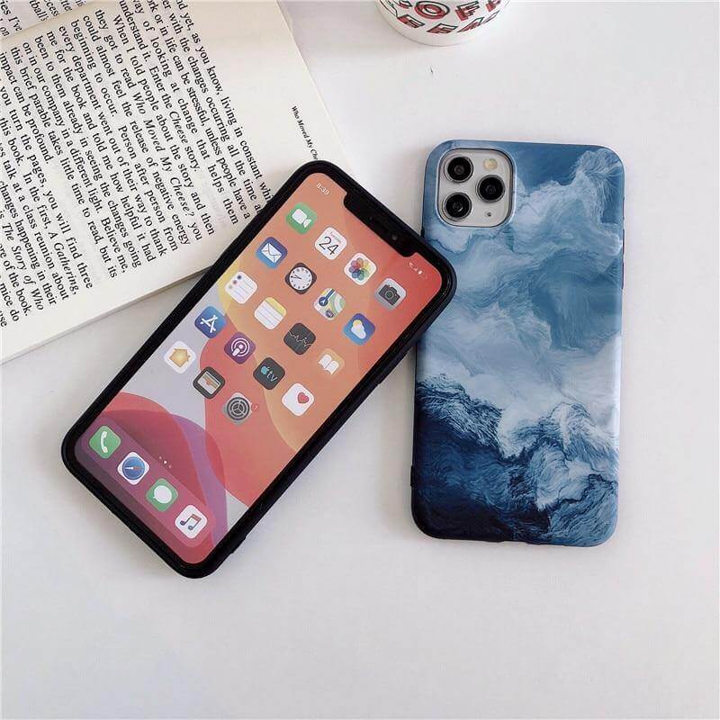 Phone Case Mountain Forest Print Drop & Scratch Resistant